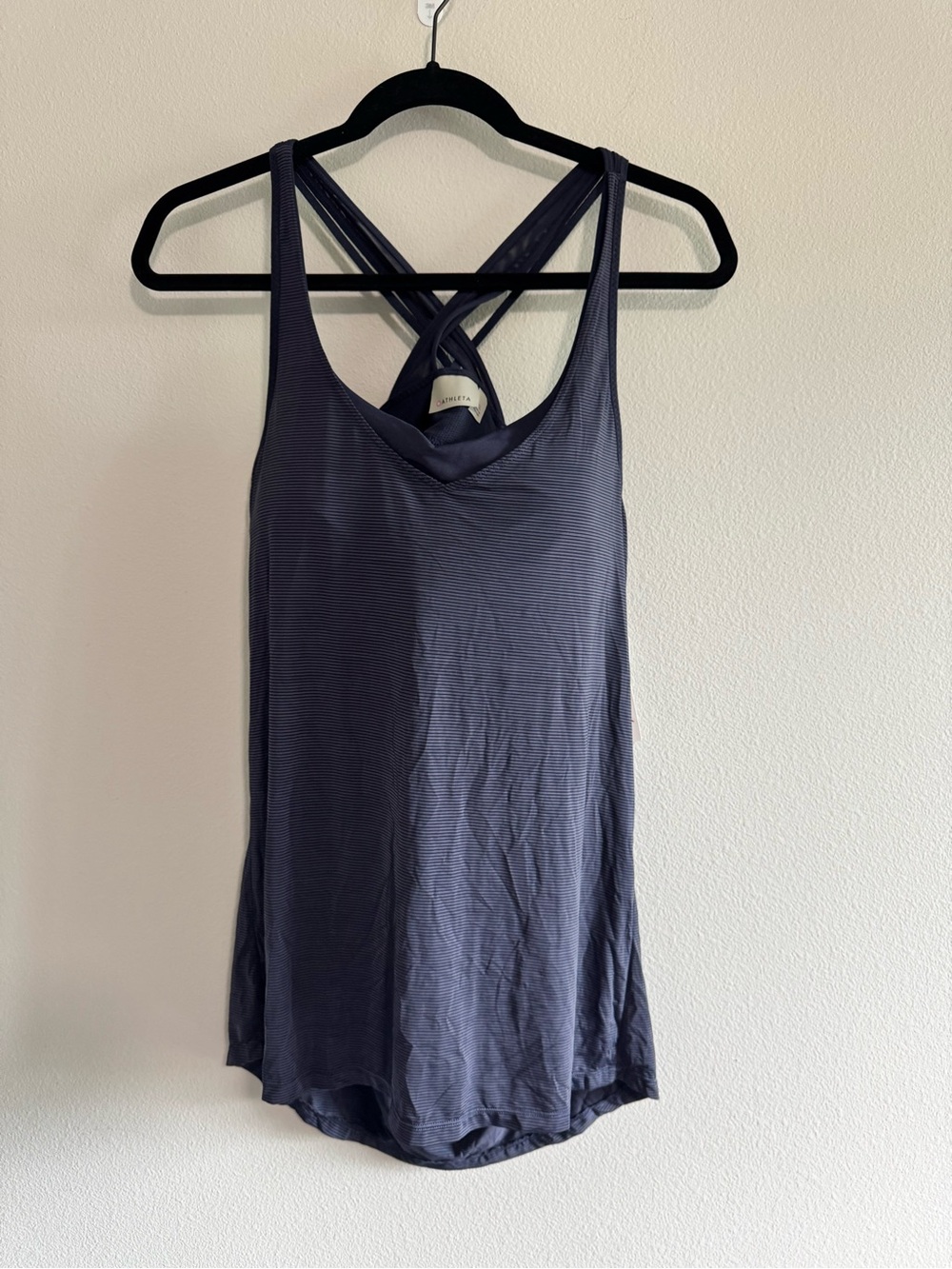 Athleta Navy Transcendence Crisscross Sports Tank